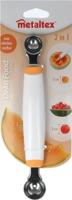 Tomado-Metaltex Meloenuitsteker Dekofood RVS Wit/Oranje/Zilver - thumbnail