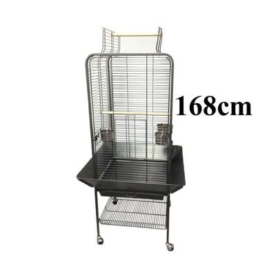 TOPMAST Papegaaienkooi ROSSO Hamerslag Antraciet 80 x 80 x 168 cm