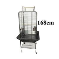 TOPMAST Papegaaienkooi ROSSO Hamerslag Antraciet 80 x 80 x 168 cm - thumbnail