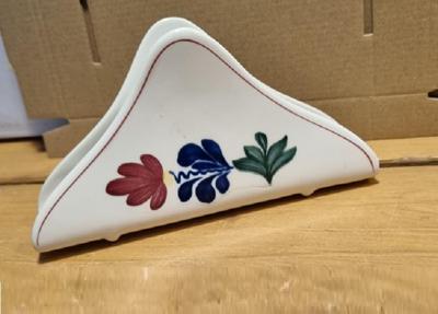 Boerenbont Servethouder aardewerk 18 x 9.5 cm Boerenbont Servethouder aardewerk 18 x 9.5 cm