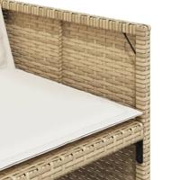 11-delige Tuinset met kussens poly rattan beige - thumbnail
