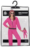 Neon Pink Tracksuit Dames - thumbnail
