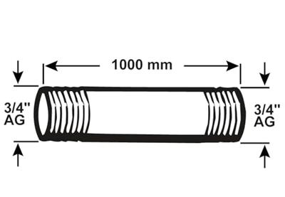 Cornat Galva Buis Mm 3/4 1000Mm (530) - VZS53034100