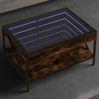 Salontafel met Infinity LED 70x50x38 cm gerookt eikenkleurig - thumbnail