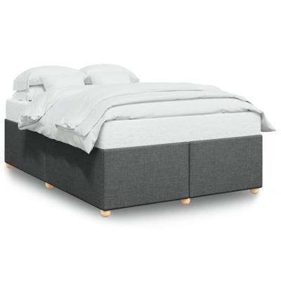 Bedframe zonder matras stof donkergrijs 160x200 cm - thumbnail