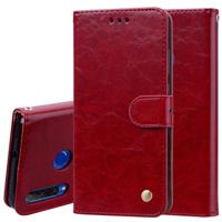 Business stijl olie Wax textuur horizontale Flip lederen case voor Huawei Honor 10i met houder & kaartsleuven & portemonnee (rood) - thumbnail