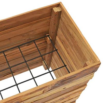 VidaXL Plantenbak verhoogd 100x40x72 cm gerecycled teakhout en staal