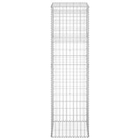 VidaXL Schanskorf palen 2 st 50x50x180 cm ijzer - thumbnail