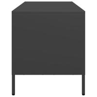 Tv-meubel 68x39x43,5 cm koudgewalst staal zwart - thumbnail