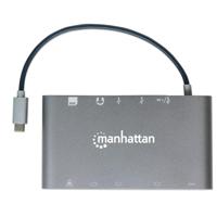 Manhattan USB-Hub USB-C dockingstation Geschikt voor merk (dockingstation): Universeel Incl. laadfunctie - thumbnail