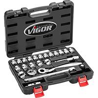 VIGOR dopsleutel set "v7202 socket set 1/2" 24-tg superflat v7202 - thumbnail
