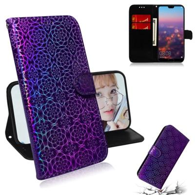 Voor Huawei P20 effen kleur kleurrijke magnetische Buckle horizontale Flip PU lederen draagtas met houder & kaartsleuven & portemonnee & Lanyard (paar