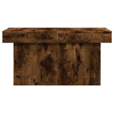 Salontafel 80x55x40 cm bewerkt hout gerookt eikenkleurig Salontafel 80x55x40 cm bewerkt hout gerookt eikenkleurig