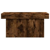 Salontafel 80x55x40 cm bewerkt hout gerookt eikenkleurig - thumbnail