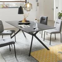 Artistiq Eettafel 'Alfonso' 180 x 90cm, kleur Zwart - thumbnail