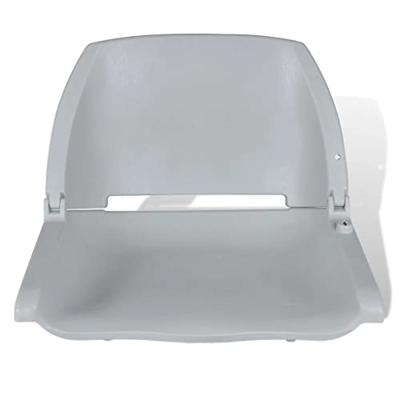Opklapbare bootstoel met blauw-wit kussen 48x51x41 cm - thumbnail