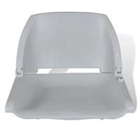 VidaXL Opklapbare bootstoel met blauw-wit kussen 48x51x41 cm - thumbnail