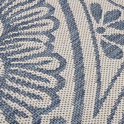 VidaXL Buitenkleed met patroon platgeweven 200x280 cm blauw