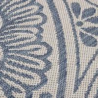VidaXL Buitenkleed met patroon platgeweven 200x280 cm blauw - thumbnail