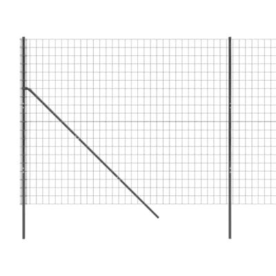 Draadgaashek 2x10 m gegalvaniseerd staal antracietkleurig