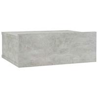 Nachtkastje zwevend 40x30x15 cm bewerkt hout betongrijs - thumbnail