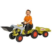 BIG CLAAS CELTIS Tractor met laadschep en trailer kindervoertuig - thumbnail