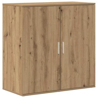 Dressoir artisanaal eikenkleurig 79 x 38 x 80 cm Bewerkt hout
