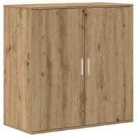 Dressoir artisanaal eikenkleurig 79 x 38 x 80 cm Bewerkt hout - thumbnail