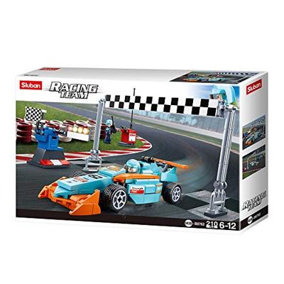 Sluban Racing Car with straight bouwstenen set