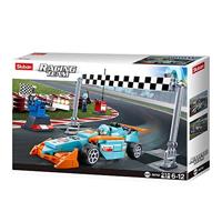 Sluban Racing Car with straight bouwstenen set - thumbnail