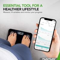 Tunturi Smart Scale | Weegschaal | Bluetooth | incl. lichaamsanalyse & hartslagmeter - thumbnail