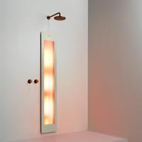 Sunshower Round Large One - Inbouw - Infrarood - 33 x 185 x 10 cm - Zand Wit - thumbnail