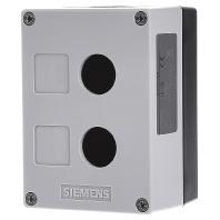 Siemens 3SU1802-0AA00-0AB1 3SU18020AA000AB1 Lege behuizing 2 inbouwplaatsen (l x b x h) 114 x 85 x 64 mm Zonder markering Grijs 1 stuk(s) - thumbnail