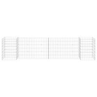 VidaXL Gabion plantenbak h-vormig 260x40x60 cm staaldraad - thumbnail