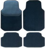 Universele automatten zwart met witte stiksels - 4-delig - thumbnail