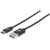 Manhattan 354929 USB-kabel USB 2.0 USB-A stekker, USB-C stekker 2.00 m Zwart - thumbnail