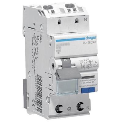 Hager ADS916D Aardlekschakelaar/zekeringautomaat 2-polig 16 A 0.03 A 240 V Hager ADS916D Aardlekschakelaar/zekeringautomaat 2-polig 16 A 0.03 A 240 V