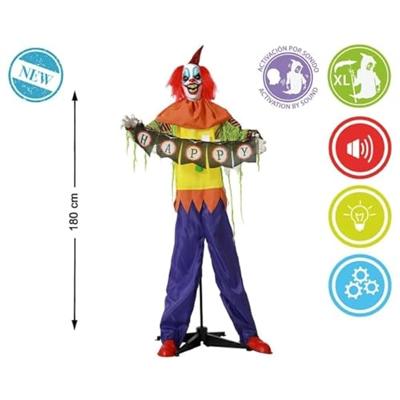 BigBuy Home Halloween decoratieve clown 180 x 120 x 18 cm