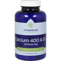 Vitakruid Calcium 400 & D3 uit Rode Alg Kauwtabletten - thumbnail