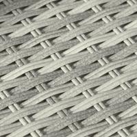 6-delige Loungeset met kussens poly rattan lichtgrijs - thumbnail