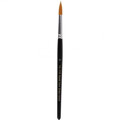 Creativ Company Gold line penselen, afm 18, l: 20 cm, b: 7 mm, rond, 6 stuk/ 1 doos