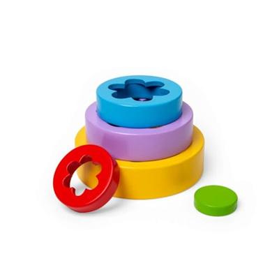 Bigjigs houten bloementoren, 5dlg.