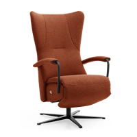 Relaxstoel C-101 Donkeroranje Stof - thumbnail