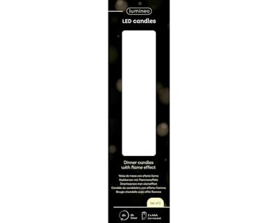 Lumineo leddinerkaars d2h14cm 2st kerst rood