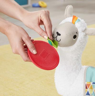 Fisher Price knuffeldierkussen Tummy Time Lama 43 cm pluche wit Fisher Price knuffeldierkussen Tummy Time Lama 43 cm pluche wit