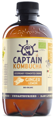The GUTsy Captain Kombucha Ginger & Lemon