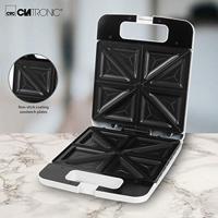 Clatronic ST3629 Sandwich toaster Wit, Zilver - thumbnail