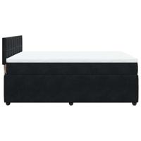 Boxspring met matras fluweel zwart 140x190 cm - thumbnail