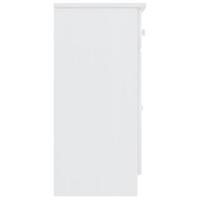 Dressoir ALTA 77x35x73 cm massief grenenhout wit - thumbnail