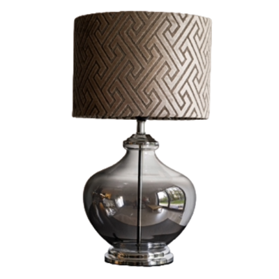 Lampenvoet glas - lampenvoet Grand Pearl - lampenvoet zilver